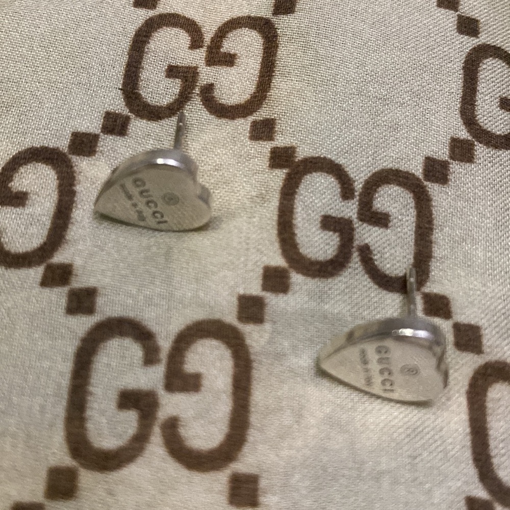 Authentic Gucci Trademark Heart Earrings, Necklace , Bracelet - Picture 12 of 12